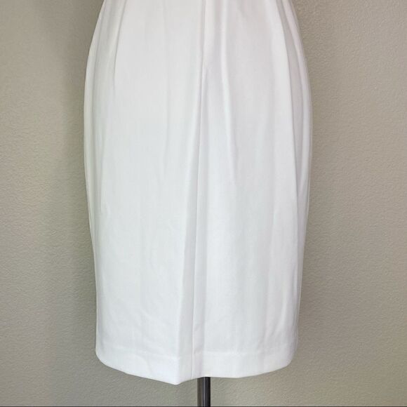 NWOT DKNY White Sleeveless Studded Waist Sheath Dress - Picture 11 of 14
